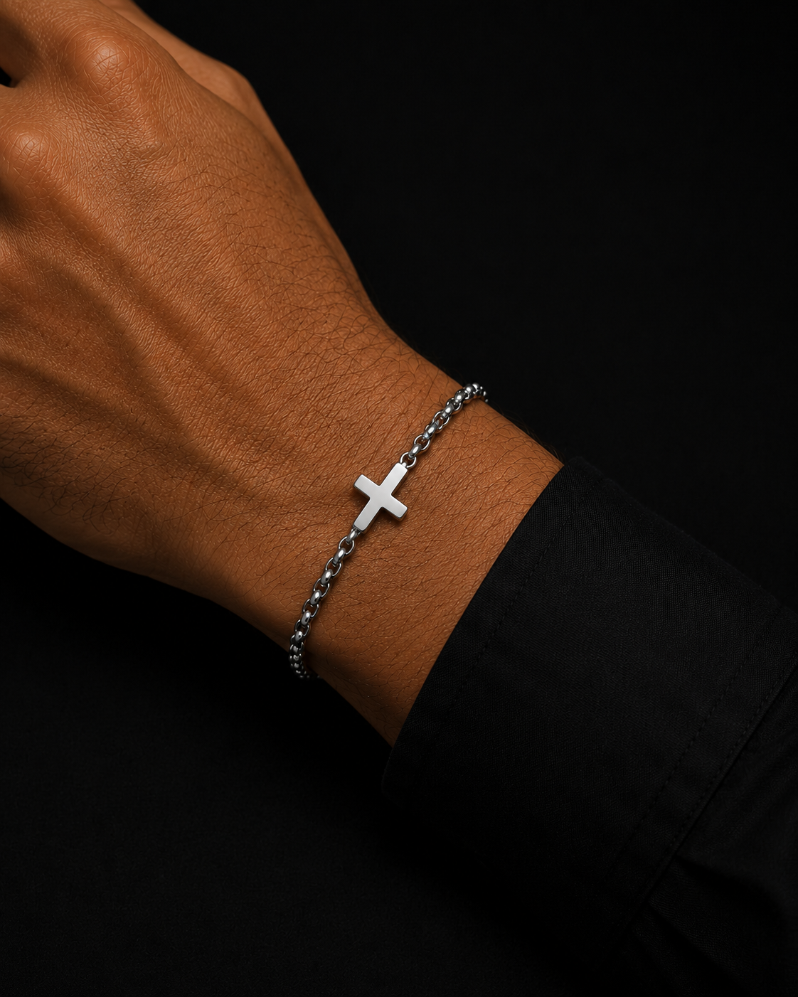 Pulseira Cruz l Prateada